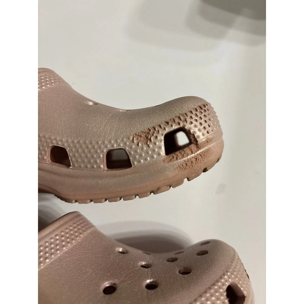 Crocs Pink Matalic Clog Sandals (Sz. C11) AS IS